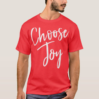 喜びクリスチャン信仰の苦感動的労を選ぶ Tシャツ