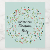 喜びクリスマスパーティーワインまきらめくたはワイン ワインラベル (シングルラベル)