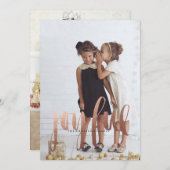 喜びバラ金ゴールドクリスマスカード シーズンカード (正面/裏面)