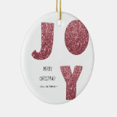 喜びバラ金ゴールドグリッターメリークリスマス セラミックオーナメント (右)