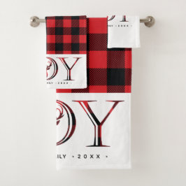 喜びパーソナライズされたのクリスマス バスタオルセット