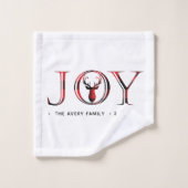 喜びパーソナライズされたのクリスマス バスタオルセット (ウォッシュタオル)