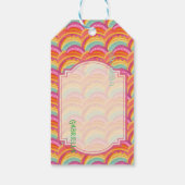 喜びパーソナライズされたの水彩贈り物ラベル ギフトタグ (裏面)