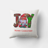 喜びパーソナライズされた格言メリークリスマス クッション (裏面)