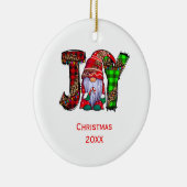 喜びパーソナライズされた格言メリークリスマス セラミックオーナメント (右)