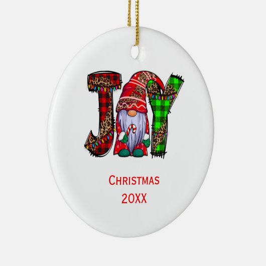 喜びパーソナライズされた格言メリークリスマス セラミックオーナメント (右)
