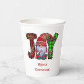喜びパーソナライズされた格言メリークリスマス 紙コップ (裏面)