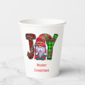喜びパーソナライズされた格言メリークリスマス 紙コップ (正面)
