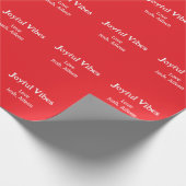 喜びビーズレッドクリスマスホリデーズラブファミリー ラッピングペーパー (角)