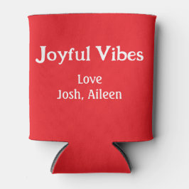 喜びビーズレッドクリスマスホリデーズラブファミリー 缶クーラー