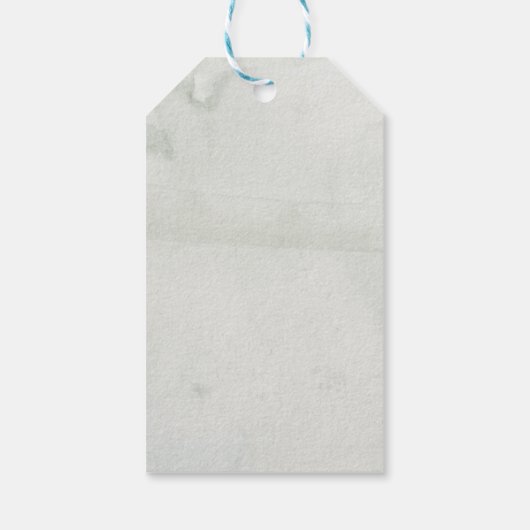 喜びフローラの水色の葉クリスマス ギフトタグ (裏面)