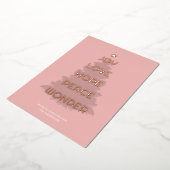 喜びホープ愛の平和のクリ疑問に思スマス 箔シーズンカード (回転した状態)