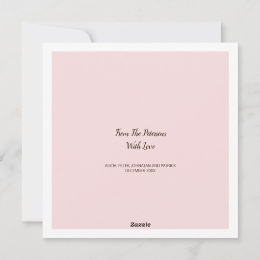 喜びメリーと明るい水の色クリスマス写真 シーズンカード (裏面)