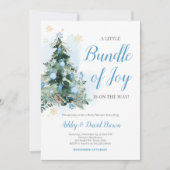 喜びメリーの小さなバンドル赤ちゃんシャワー 招待状 (正面)