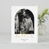 喜びモダンのアーチ 箔シーズンカード (立ち正面)