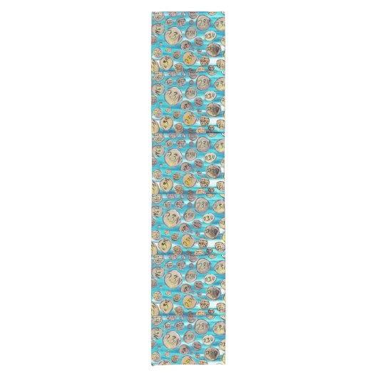 喜びモダンのマッツァ ショートテーブルランナー (正面)