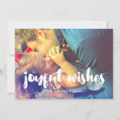 喜びモダンの願い休日のフォトカード シーズンカード (正面)
