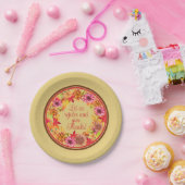 喜び与えと感謝してい秋の紅葉のリース ペーパープレート (パーティー)