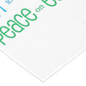 喜び及び平和世界 ロングテーブルランナー (コーナー)