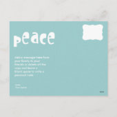 喜び及び平和休日3の写真のトリプティク シーズンポストカード (裏面)