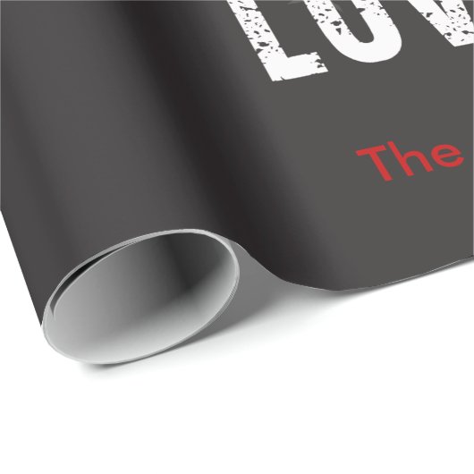 喜び及び愛原稿のクリスマスの休日のカスタムの文字 ラッピングペーパー (ロールコーナー)