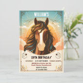 喜び可愛い馬私の小さなポニー最初の13歳の誕生日 招待状 (スタンド正面)