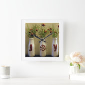 「喜び喜び喜び」クリスマス·クロック スクエア壁時計 (ホーム)