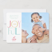 喜び家庭写真モダン型エレガントカラフル シーズンカード (正面)