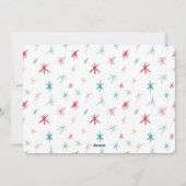 喜び家庭写真モダン型エレガントカラフル シーズンカード (裏面)