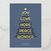 喜び希望愛平和クリスチャン疑問に思スクリスチャン 箔シーズンカード (正面)