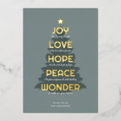 喜び希望愛平和クリスチャン疑問に思スクリスチャン 箔シーズンカード (正面)