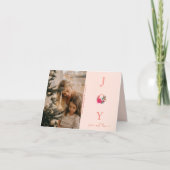 喜び平和の愛 |クリスマス・ファミリーの写真 カード (正面)