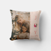 喜び平和の愛 |クリスマス・ファミリーの写真 クッション (正面)