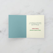 喜び愛の平和与えと優しさツリー小さく折り畳み シーズンカード (内部)