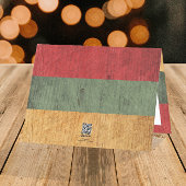 喜び愛の平和素朴3 – 写真クリスマスツリー シーズンカード