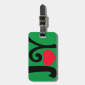 喜び愛クリスマス ラゲッジタグ (正面縦)