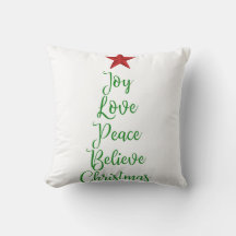 喜び愛信じ平和クリスマスツリーと赤