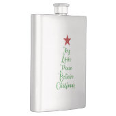 喜び愛信じ平和クリスマスツリーと赤 フラスク (右)