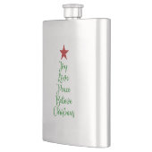 喜び愛信じ平和クリスマスツリーと赤 フラスク (左)