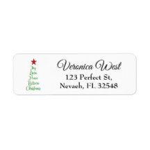 喜び愛信じ平和クリスマスツリーと赤