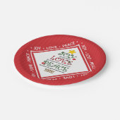 喜び愛平和クリスチャンのクリスマス ペーパープレート (アングル)