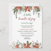 喜び男女兼用の小さなバンドル赤ちゃんシャワー 招待状 (正面)