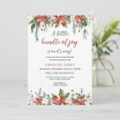 喜び男女兼用の小さなバンドル赤ちゃんシャワー 招待状 (スタンド正面)