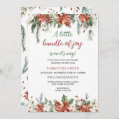 喜び男女兼用の小さなバンドル赤ちゃんシャワー 招待状 (正面/裏面)