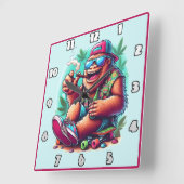 喜び祝のアウトドア スクエア壁時計 (傾斜)