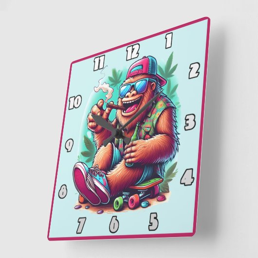 喜び祝のアウトドア スクエア壁時計 (傾斜)