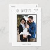 喜び笑い愛 |クリスマスフォトカード シーズンポストカード (正面/裏面)