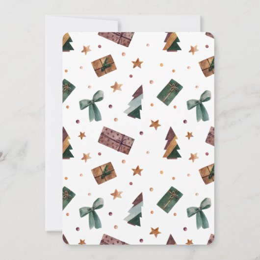 喜び素朴の小さなバンドル赤ちゃんシャワーinvitati 招待状 (裏面)