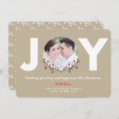 喜び素朴 |ホリデーカード シーズンカード (正面/裏面)