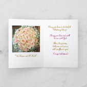 喜び結婚の折り畳まれたグリーティングカード カード (内部)